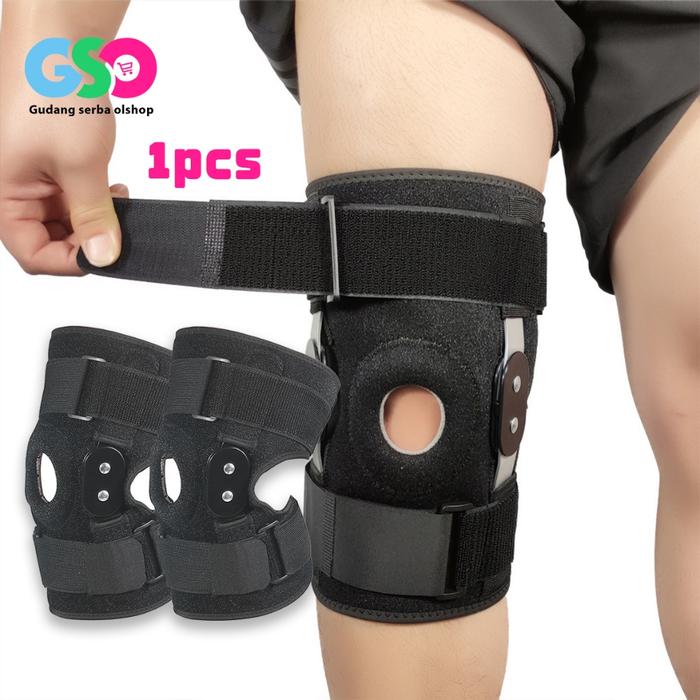 Knee Deker Lutut Penyangga Terapi Lutu Sendi Brace Adjustable Pelindung Lutut Deker Terapi Lutu