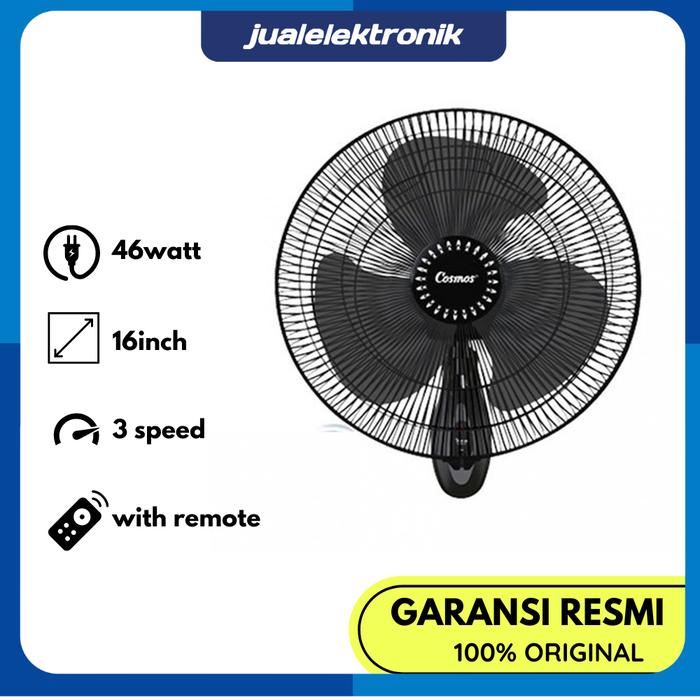 Cosmos 16WFGR – Wall Fan Kipas Angin Dinding 16 inch Remote