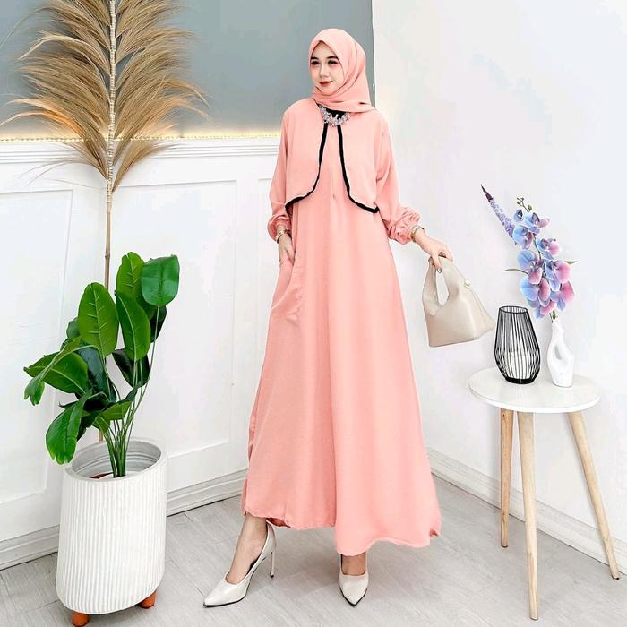 DRESS CANTIK AZIZAH SET HIJAB