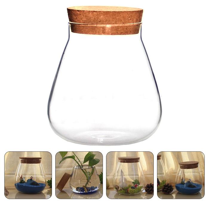 Glass Pantry Jars Glass Flour Container Micro Landscape Glass Glass