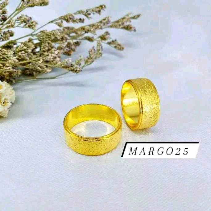 Cincin pasir 1 suku warna mas 24 awet untuk sehari hari