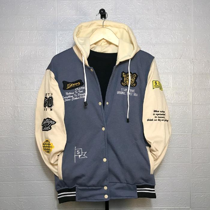 Jaket Varsity / Varsity Jacket Baseball Full Bordir Aplikasi Premium Unisex Pria Wanita Casual TOP K