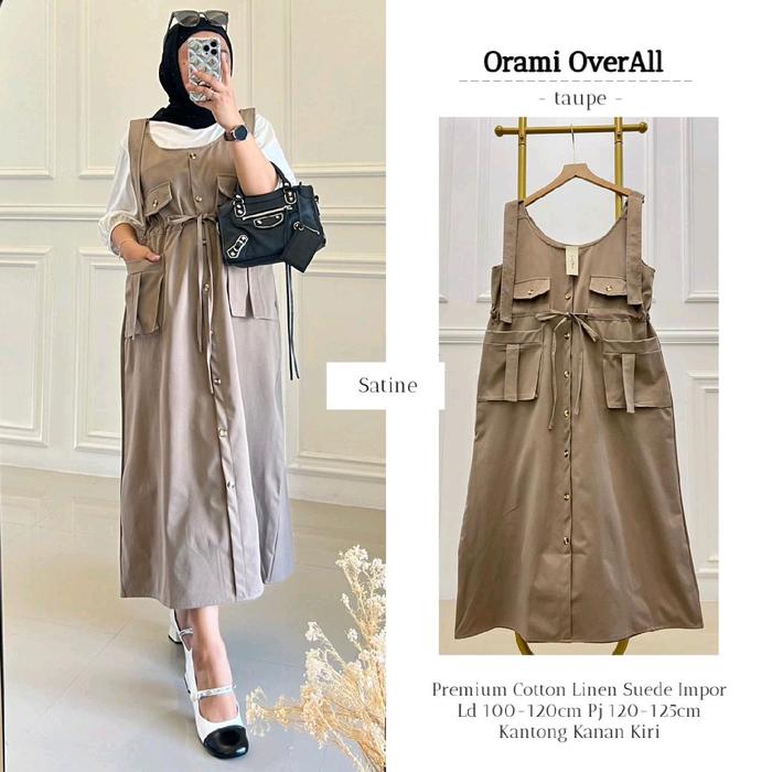Orami overall premium cotton linen suede import