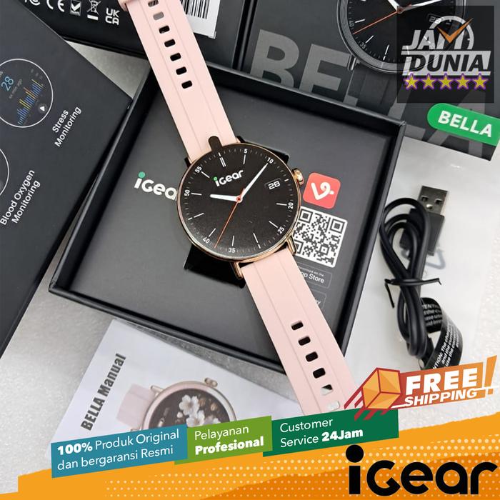 JAM SMARTWATCH WANITA JAM IGEAR BELLA ORIGINAL IGBE-01 IGEAR IGBE01 IGEAR IGBE 01 PINK SMARTWATCH WA