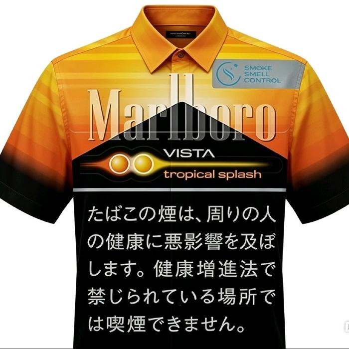 Marlboro Kemeja Marioboro Atasan Vista Tropical Splash Smoke Smell Control