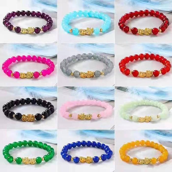 Gelang G10k naga Manik Pixiu Lapis Emas