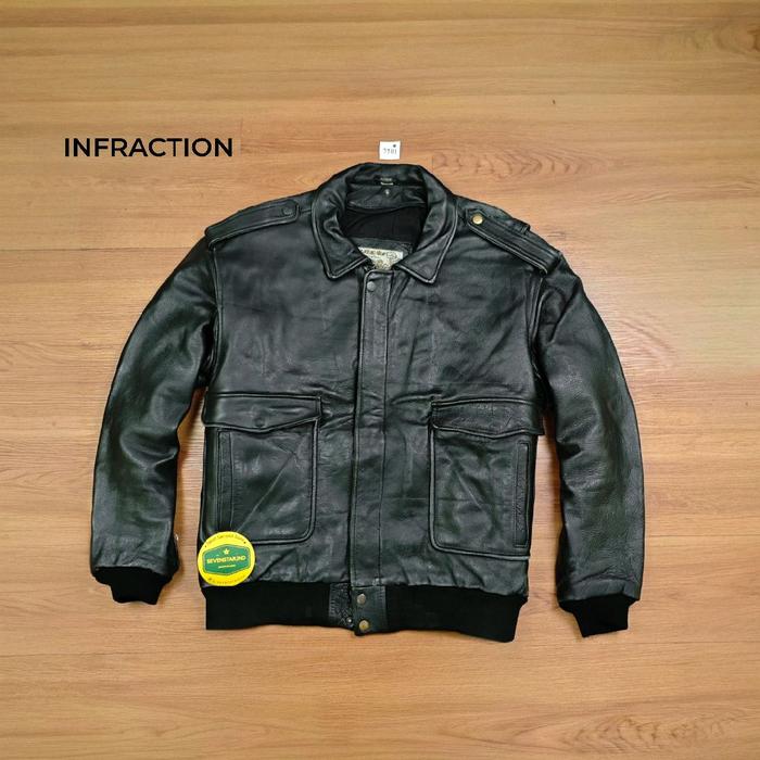infraction leather flight jacket