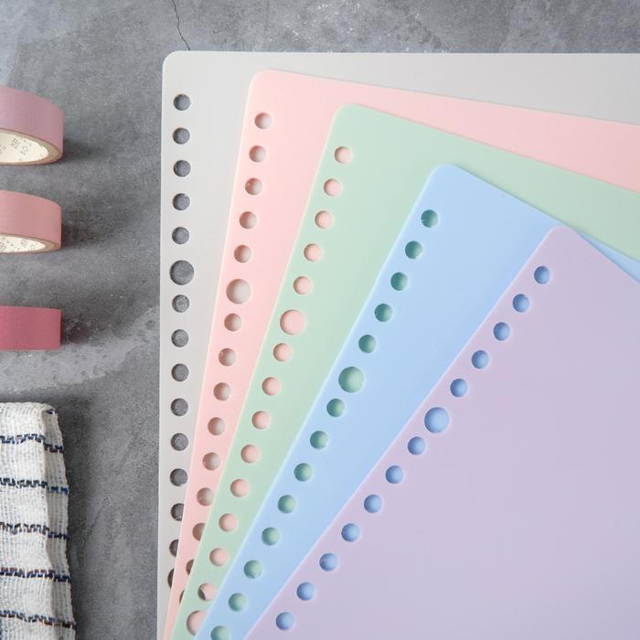 Binder Cover sampul warna pastel DIY Minimalist Binder Covers 2pc Maca - Ice Blue