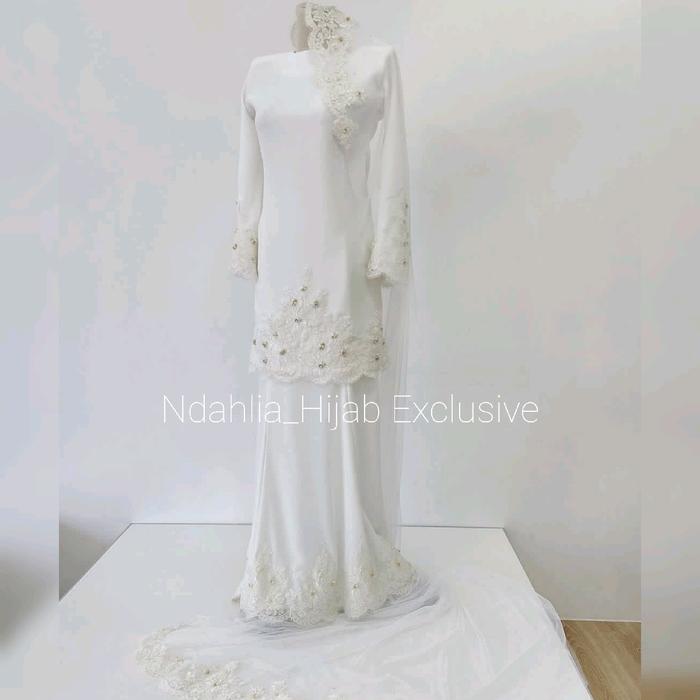 BAJU PENGANTIN MELAYU FULL SET BAJU,VEIL,JILBAB,DRAPING HIJAB + CADAR