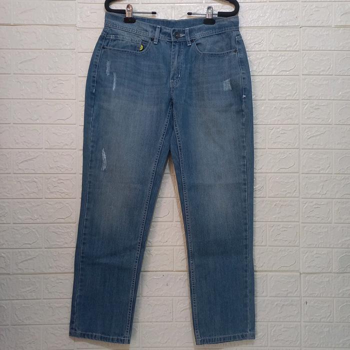 Celana Jeans Pria Obermain Blink X Smiley Original Panjang Denim