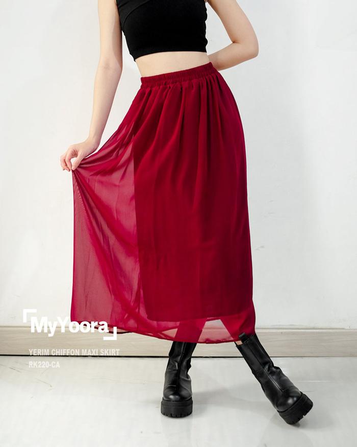 MyYoora Yerim Chiffon Maxi Skirt RK220
