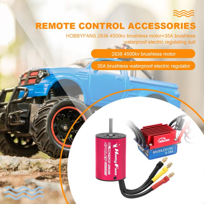 4P Brushless Motor ESC Replacement Parts Metal 4500KV Brushless Motor