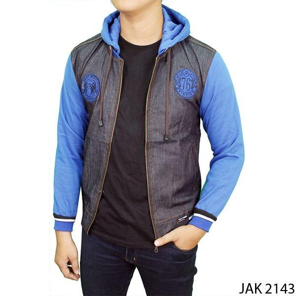 P♥S3 JAKET BUAT SANTAI JEANS FLEACE ABU TUA JAK 2143 C㊚A9