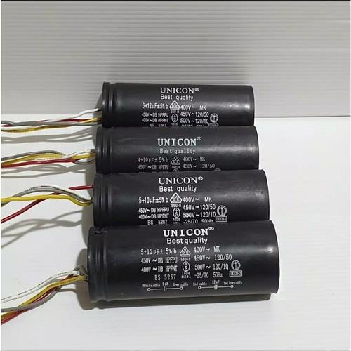 READY STOCK CAPASITOR MESIN CUCI 2 TABUNG MERK UNICON SEMUA UKURAN