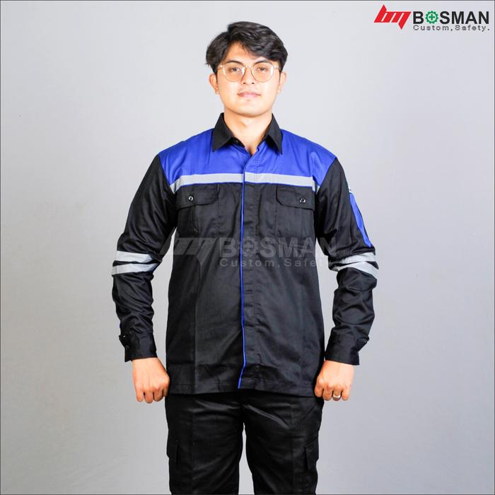 Bosman Wearpack Atasan Bisa Bordir Nama Bahan Tebal Adem | Kemeja Custom Bordir Nama Logo Perusahaan