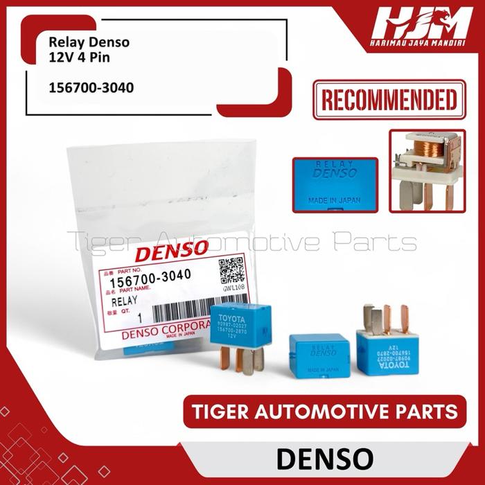 Ready Stok Relay Biru Plastik 12V Kaki 4 Pin Denso - Riley Rilei Ac Universal Avanza Xenia Jazz Stor