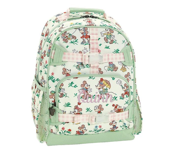 Pottery Barn Mackenzie Disney Home x Sanderson Floral Mickey & Minnie Mouse Backpack