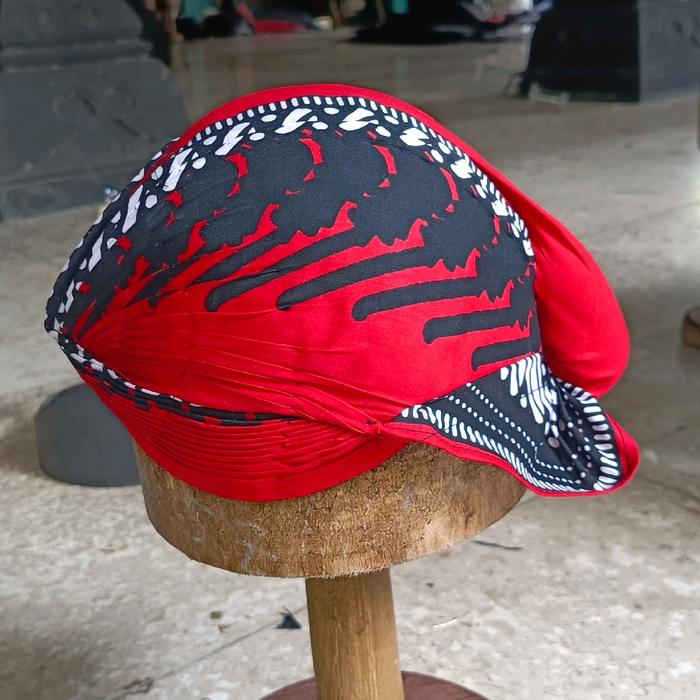 Blangkon Alusan Mataram yogyakarta, motif Kawung dan Kumitir, tanpa kertas, full jahitan, bisa di li
