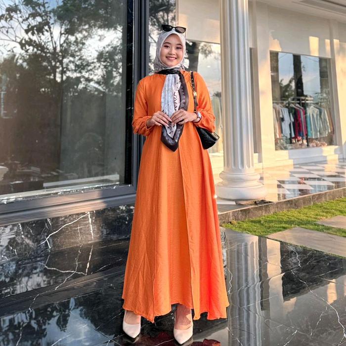 Gamis Journey Terbaru Andin Dress Journey Gamis Busui Lebaran Adem Remaja Dewasa Wanita Muslim Nyama