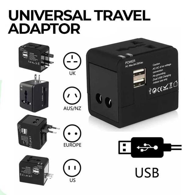 Universal Travel Adaptor Colokan Australia Jepang Singapore Eropa Arab