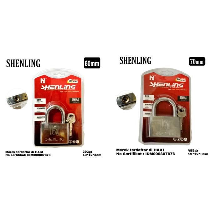 GEMBOK SHENLING MURAH ANTI MALING 30MM 40MM 50MM 60MM 70MM LEHER PENDEK LEHER PANJANG