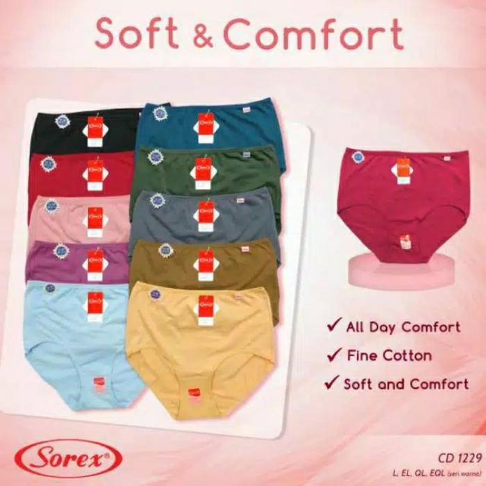 Cd Sorex 1229 Maxi Celana Dalam Maxi Full Nutup Perut Celana Dalam Wanita Sorex Model Maxi