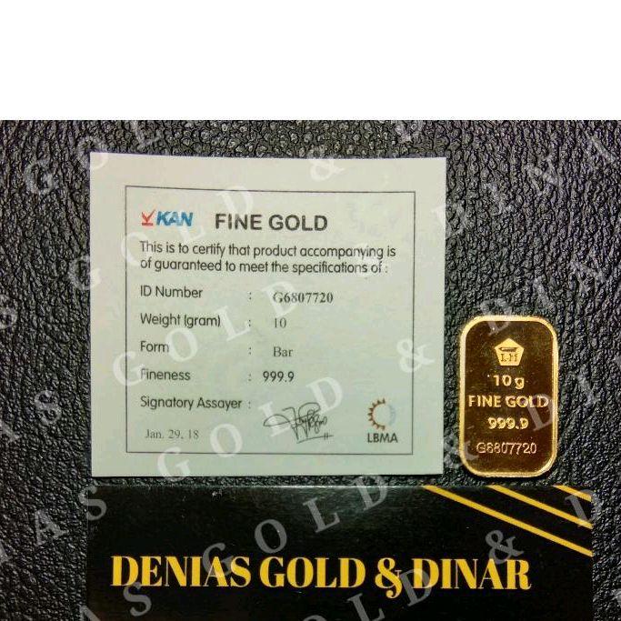 Logam Mulia Fine Gold Antam 10 gram Potrait