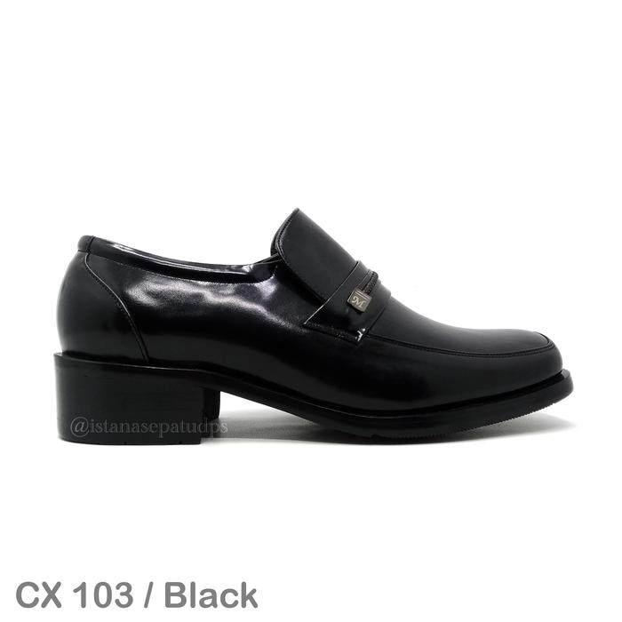 Sepatu Pantofel Kulit Pria Mirado CX 103, Hitam, Berkualitas