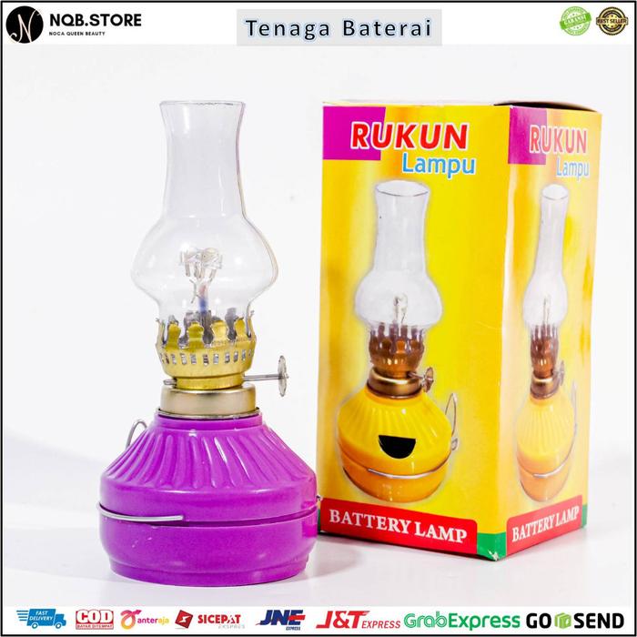 NQB - Lampu Ublik LED Mini Teplok Modern Tenaga Baterai - Semprong Lamp Plastik Vintage Jadul
