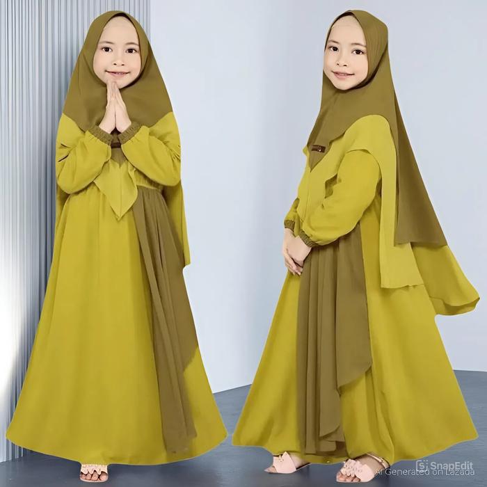 gamisbukangamis Gamis Anak perempuan Tanggung Terbaru Usia 7-12 Tahun outfit hijab style baju lebar