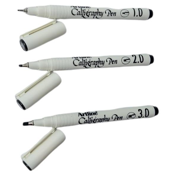 Drawing Pen / Pen Calligraphy / Bolpoint Calligraphy Artline 1,0 2,0 3,0