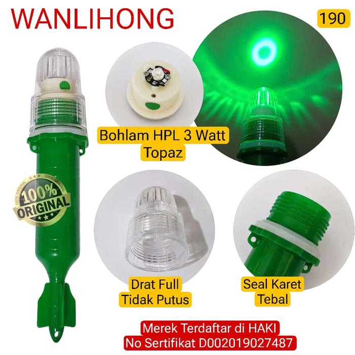 Lampu Nelayan Torpedo Fishnet Bohlam HPL 3 Watt Topaz WANLIHONG ORI