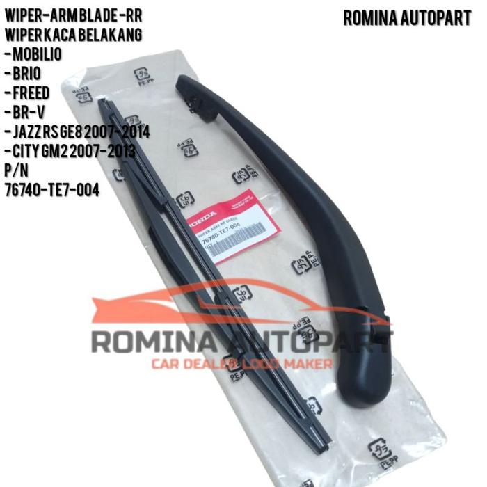 Wiper Arm Blade Assy Belakang Honda Mobilio Original plus Gagang dan karet wiper 1set