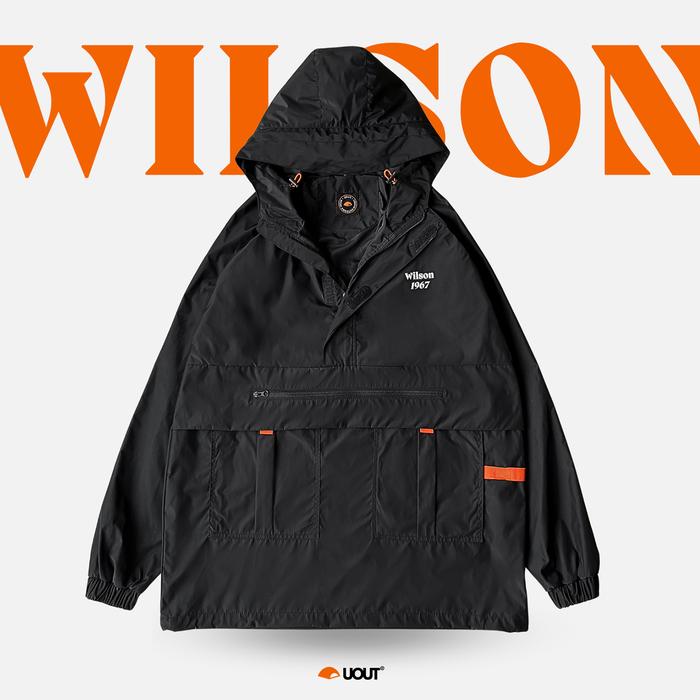 JAKET WILSON SIZE S - 5XL CAGOULE PARASUT WINDBREAKER