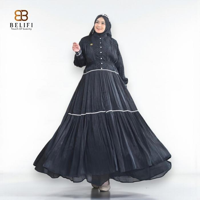 Belifi Clearance Sale | Miray Luxury Setelan Gamis Syari Plus Hijab Rose Organza Premium