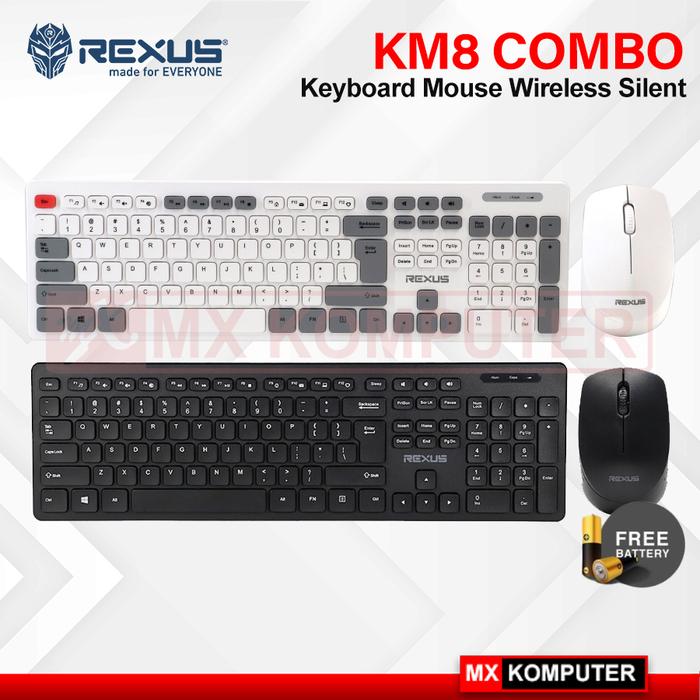 Keyboard Mouse Wireless Rexus KM8 Combo Silent