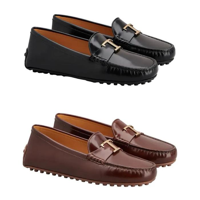 Tod's City Gommino Women Driving Shoes Loafer Leather