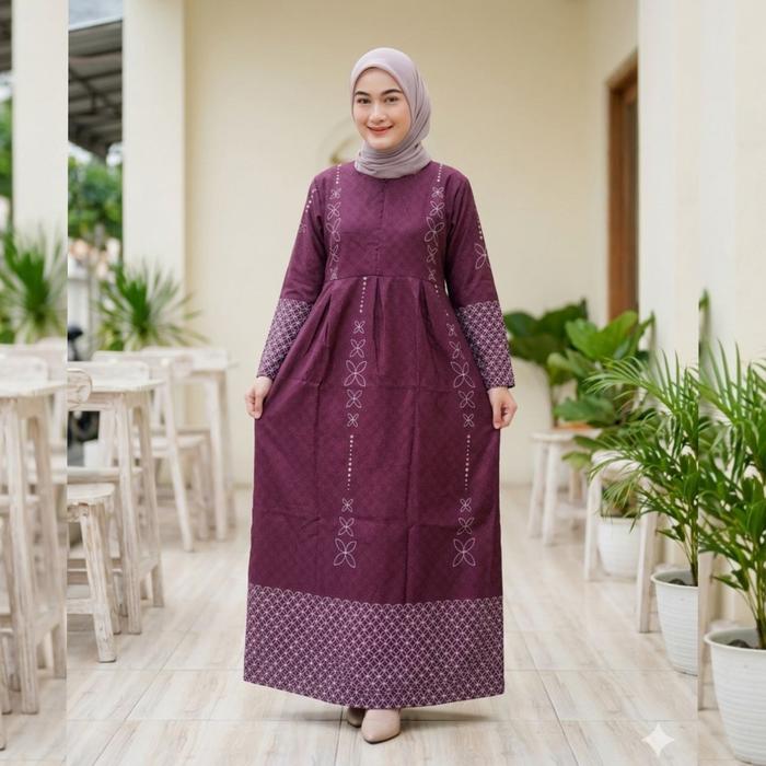 [PAKET USAHA] Gamis Batik Anisa Abaya Hitam Gamis Terbaru Gratis Ongkir0 Semua Toko cod Murah Katun 