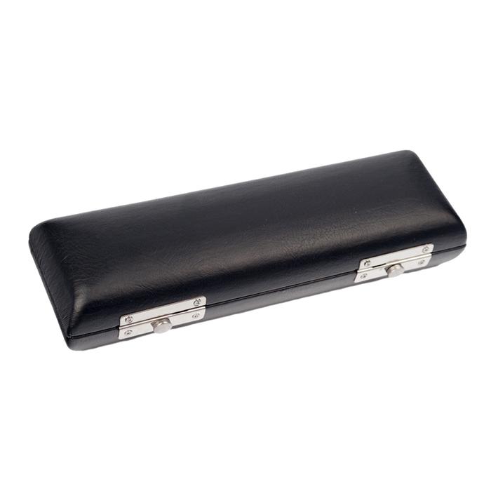 1pc Durable Piccolo Case Hard Case Flute Bag Black Leather