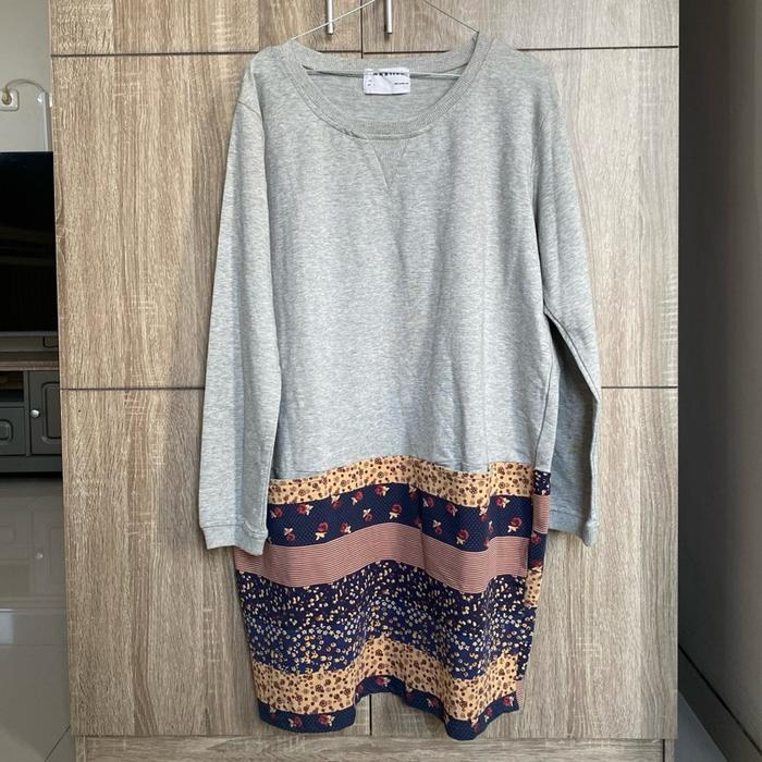 MM&Fish Tunik Shirt | Baju Panjang Seperti Dress | Long Shirt Hijab Friendly | Baju Preloved | Prelo