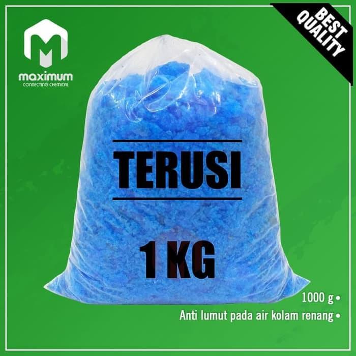 Terusi BUBUK - Copper Sulfate 1 kg - Pembiru Anti Lumut Kolam Renang