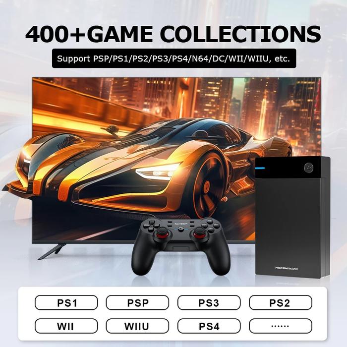 Hyperspin Attraction Gaming HDD Retro Game Console with 100000 Games for PS4/PS3/PS2/WII/WIIU Portab