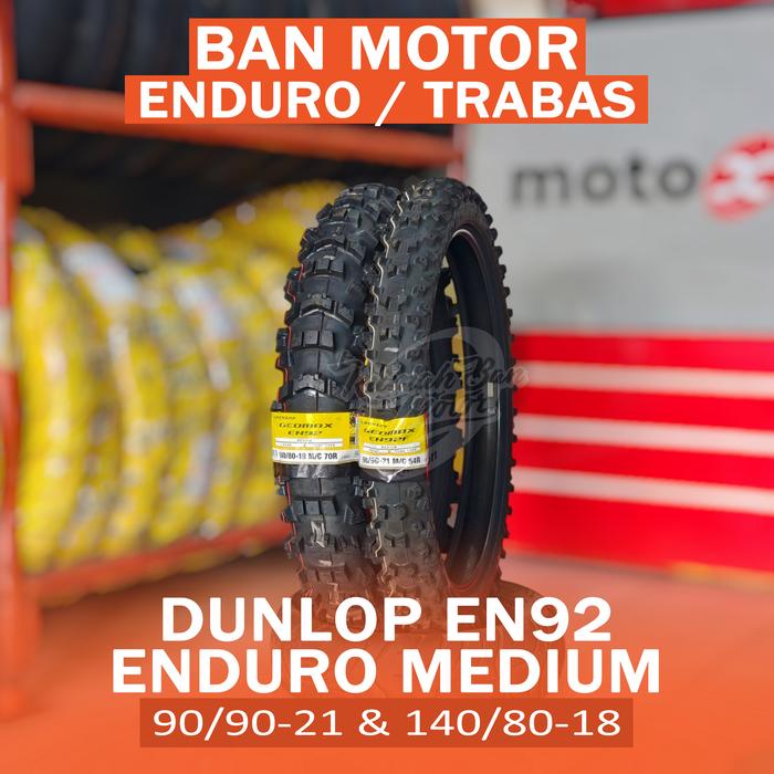 DUNLOP EN 92 ENDURO MEDIUM 90/90-21 & 140/80-18 BAN MOTOR ENDURO TRAIL CFMOTO 450MT KTM GASGAS HUSQV