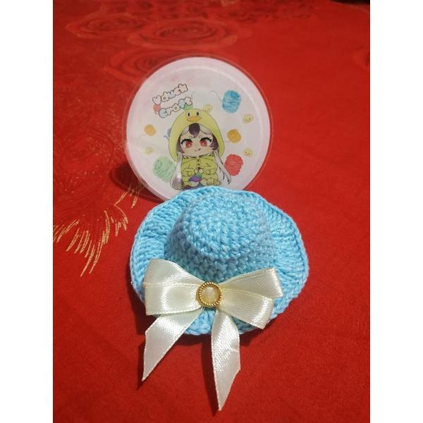 topi pantai untuk doll 5inc /12cm