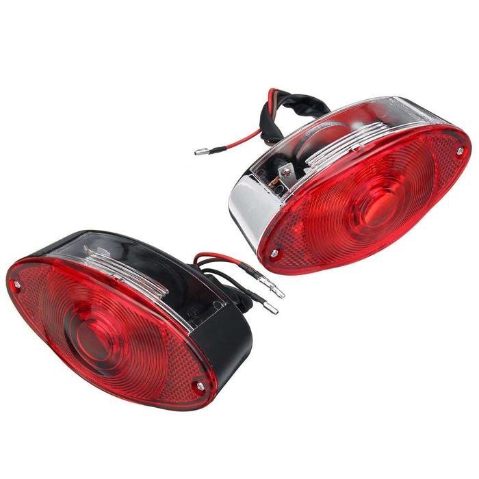 12V untuk Harley Chopper Lampu Rem Belakang Mata Kucing Sepeda Motor