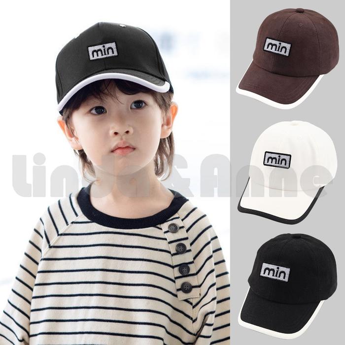 L&A Topi Baseball Anak Unisex Adjustable Topi Anak 7-15 Tahun Casual Bordir Miu