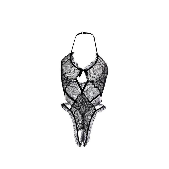 (READY STOK) Lingerie seksi bodysuit baju dinas malam bahenol medan - Hitam (TERLARIS)