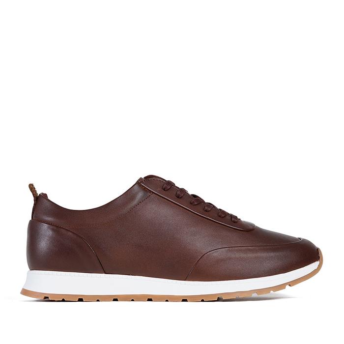 Prabu - Sepatu Kulit Sneaker Pria Panji Brown Cokelat