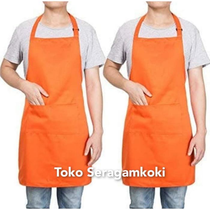 Apron Celemek Tebal Katun Drill Murah