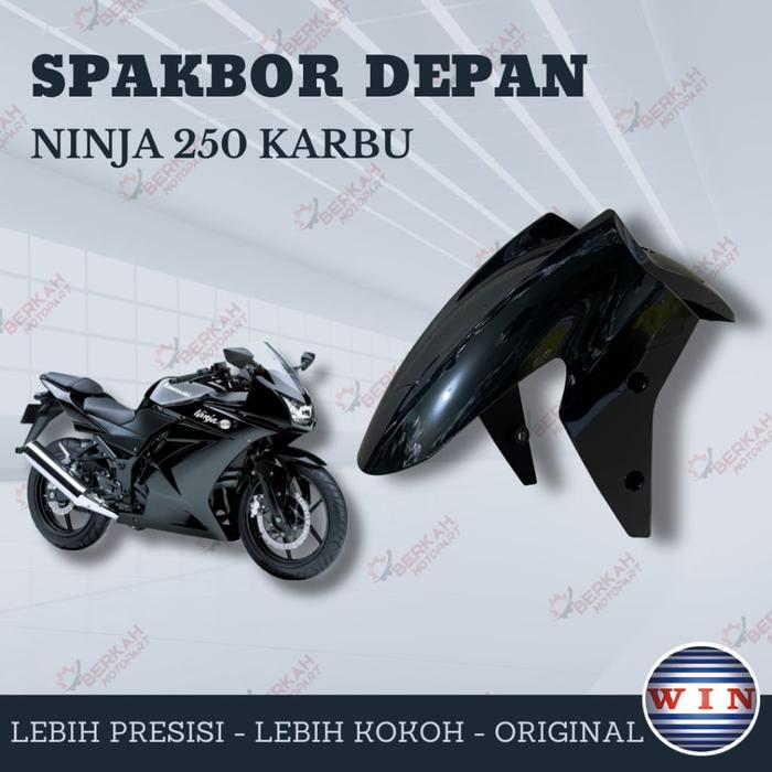 Spakbor Depan Ninja 250 Karbu Hitam Merk Win